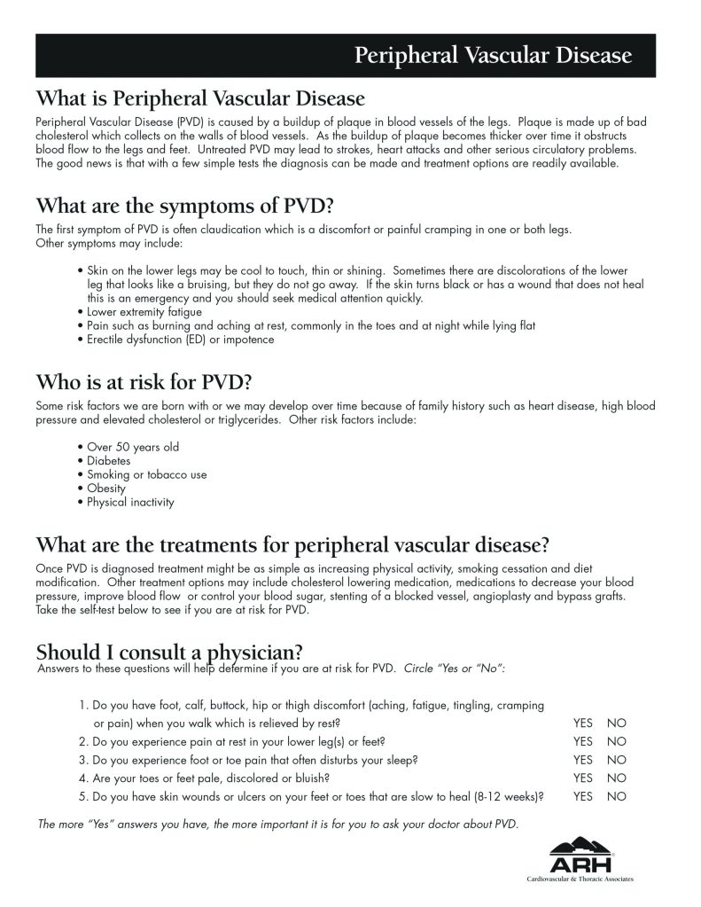 16. Peripheral Vascular Disease