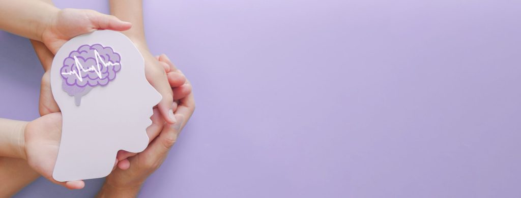 Adult,And,Child,Hands,Holding,Encephalography,Brain,Paper,Cutout,autism,,Stroke,