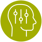 a person's head with adjustment sliders