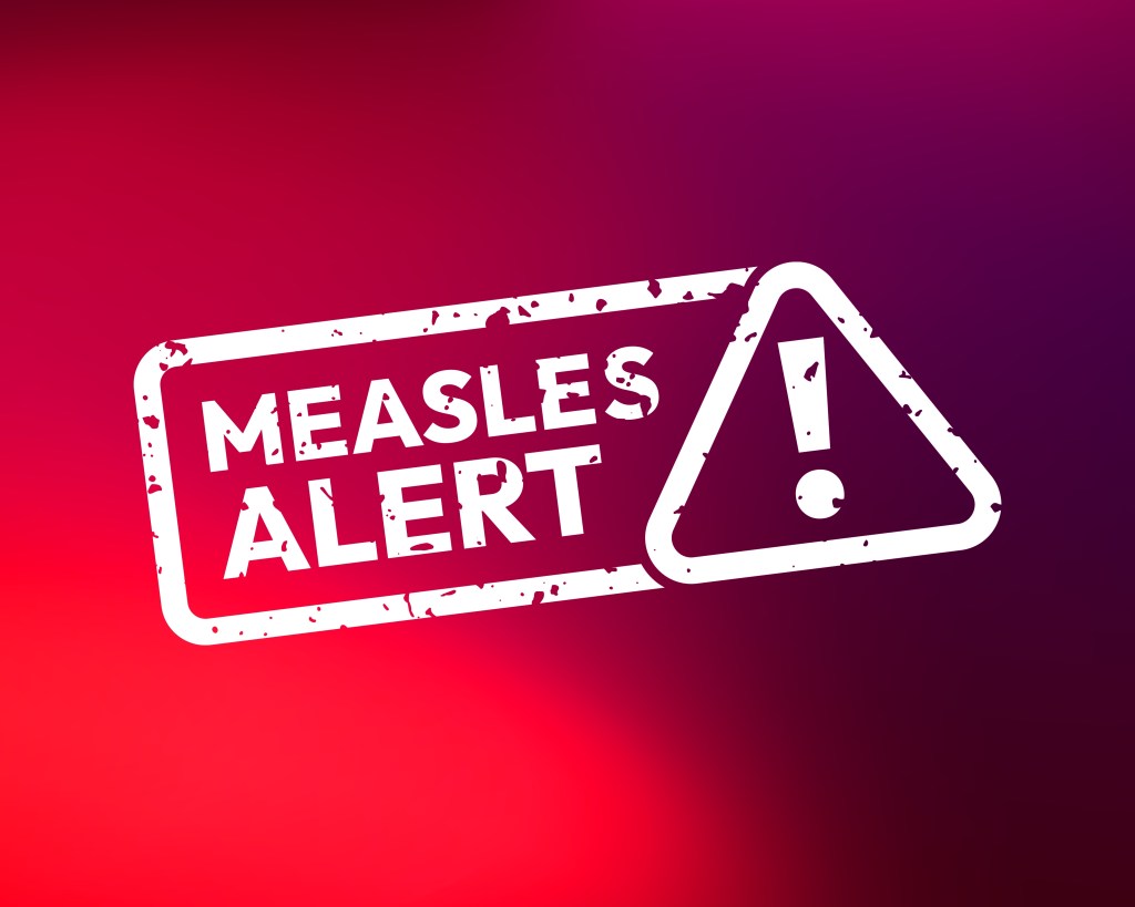 Measles,Alert,Warning,Sign,,Grunge,Stamp